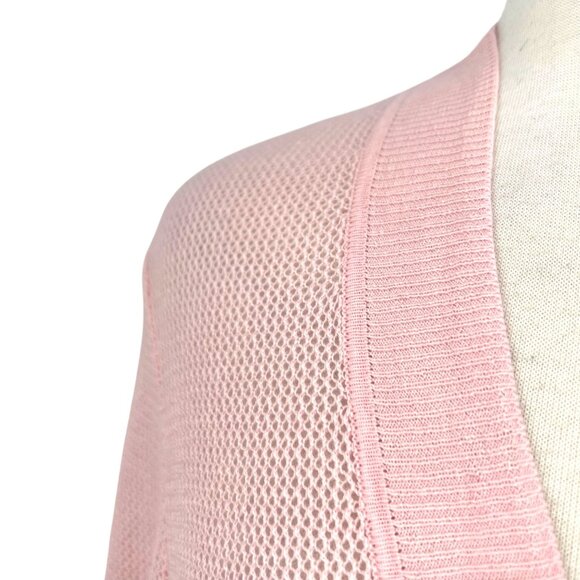 AG Adriano Goldschmied Cameron Cardigan Prism Pink Open Knit Size Small - Picture 4 of 11